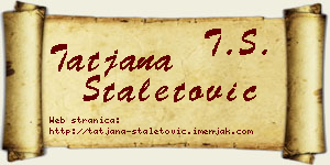 Tatjana Staletović vizit kartica